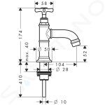 AXOR - Montreux Stojánkový ventil, kartáčovaný nikl 16530820