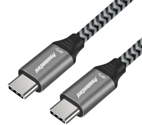 PremiumCord USB-C černá / Datový kabel / USB 3.2 Gen 1 / 5 Gbit/s / bavlněný oplet / 1 m (ku31ct1)