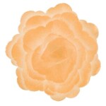 Dekorace oplatková - Růže velká 55 mm, zlatá perleť 15 ks