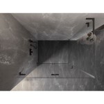 MEXEN/S - Lunar-F L sprchový kout skládací dveře levá 75 x 70, transparent, grafit kartáčovaná 836L-075-070-66-00-L