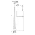 AQUALINE - Napouštěcí ventil, spodní 3/8" ONSP100