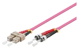 Good Connections SC/ST fialová / Optický patch kabel / OM4 / Duplex / 50/125 µm / LSZH / 10 m (LW-810TC4)