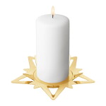 Georg Jensen Pozlacený svícen Classic Pillar Star, zlatá barva, kov