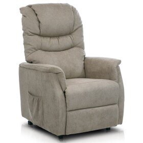 TV a relaxační křeslo s elektrickým ovládáním, potah cappuccino látka, 2 motory