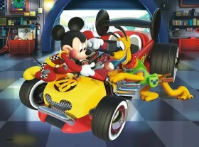 Trefl - Puzzle - Mickey Mouse: Příprava na závod