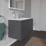 DURAVIT - L-Cube Umyvadlová skříňka 55x102x48 cm, 2 zásuvky, grafit mat LC624204949