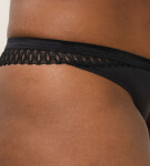 Dámská tanga Aura Spotlight High Leg string černá TRIUMPH BLACK