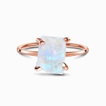 Royal Fashion prsten 14k zlato Vermeil GU-DR15849R-ROSEGOLD-MOONSTONE Velikost: 7 (EU: 54-56)