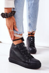 Leather Wedge Sneakers Big Star EE274127 Black 39