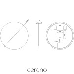 CERANO - Koupelnové LED zrcadlo Libro - Ø 60 CER-476723