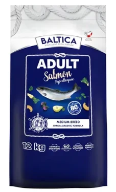 Baltica Excellent Hypoallergenic Adult 12 kg / Granule pro dospělé psy / losos / střední plemena / bez obilovin