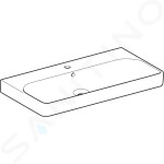 GEBERIT - Smyle Square Umyvadlo 900x480 mm, s přepadem, otvor pro baterii, bílá 500.251.01.1