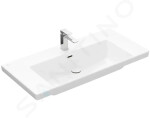 VILLEROY & BOCH - Subway 3.0 Umyvadlo 1000x470 mm, s přepadem, otvor pro baterii, CeramicPlus, Stone White 4A70A5RW