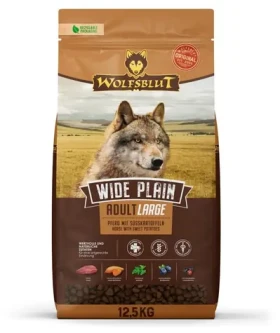 Wolfsblut Wide Plain Large Breed Horse 12,5 kg / Granule pro psy / Monoprotein koňské / bez obilovin / velká plemena