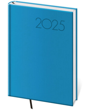 Denní diář 2025 A5 Print Pop světle modrý