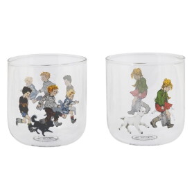 Storefactory Sklenice na vodu Barnen i Bullerbyn / Chapter 6 – set 2 ks, čirá barva, sklo,