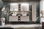 COMAD - Zrcadlová skříňka 80cm 2 dvířka SANTA FE TAUPE 5907611652572