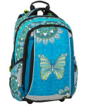 Bagmaster Dívčí školní batoh MERCURY 9 B TURQUOISE/WHIT