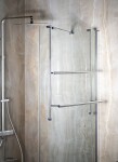 SAPHO - Závěsný držák ručníků na sprchovou zástěnu 600x730x125, chrom 1301-09