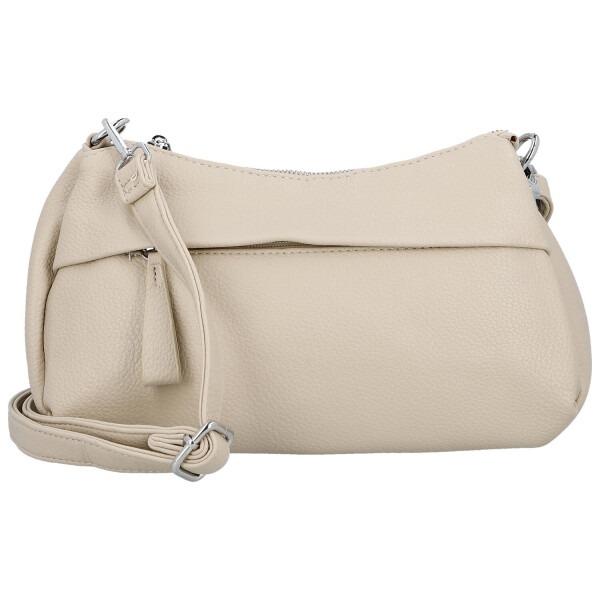 Stylová dámská koženková crossbody kabelka Foppa, tmavě béžová