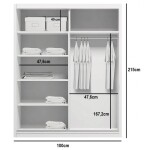 Šatní skříň Ska A11 Barva korpusu: Dub - sonoma, Rozměry: 230 cm, Dveře: Bílý lesk