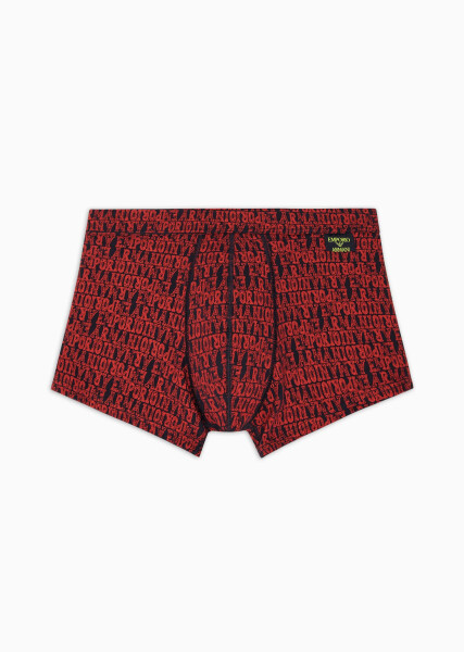 Pánské boxerky 112074 3F508 56936 černé se vzorem Emporio Armani