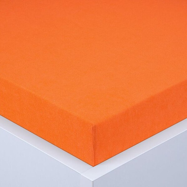 Napínací prostěradlo froté EXCLUSIVE oranžové 90 x 200 cm