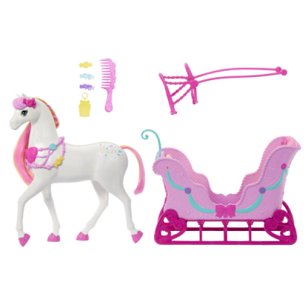 Barbie Louskáček saně s koněm
