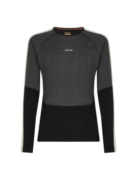 ICEBREAKER Mens 200 Oasis+ LS Crewe, Black/Jet Hthr/Undyed/Cb (vzorek) velikost: M