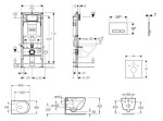GEBERIT - Duofix Set předstěnové instalace, kompaktního klozetu Oudee Vortex a sedátka softclose, tlačítko Sigma50, chrom/alpská bílá SANI11CA3166