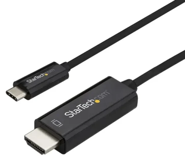 StarTech kabel USB-C na HDMI černá / Kabel USB-C na HDMI / 4K 60 Hz / 1 m (CDP2HD1MBNL)