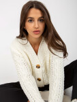 Ecru cardigan s velkými knoflíky RUE PARIS JEDNA VELIKOST