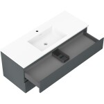 MEXEN/S - Orio koupelnová skříňka 120 cm s umyvadlem Otis, 2 zásuvky, grafit mat/bílá mat 91A10-12047-2-BFF66-W18M01
