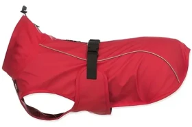 TRIXIE Vimy pláštěnka pro psy XL 70 cm červená / Voděodolná / Reflexní prvky / Nastavitelný krk (G14-680228)