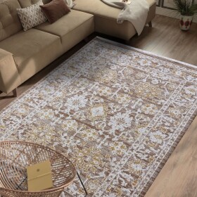 DumDekorace Koberec s orientálním květinovým vzorem a vintage vzhledem Šířka: 120 cm | Délka: 170 cm