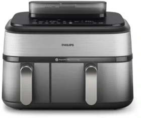 Philips 5000 series NA555/00 stříbrno-černá / Horkovzdušná fritéza / 2750 W / 40°C - 200C° / objem 9L (NA555/00)
