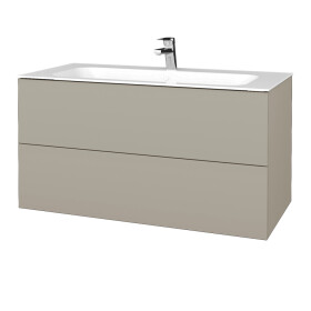Dřevojas - Koupelnová skříňka VARIANTE SZZ2 100 pro umyvadlo Finion - M05 Béžová mat / M05 Béžová mat 269586