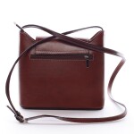 Kožená elegantní crossbody kabelka Abella, hnědá