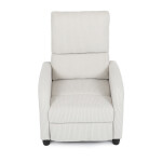 TV a relaxační křeslo, manuální polohování push back, potah manšestrová béžová látka