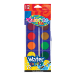 Vodové barvy se štětcem, 12 barev