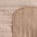 DumDekorace Meruňkový prošívaný přehoz na postel se lněnou texturou Šířka: 220 cm | Délka: 240 cm