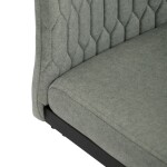 Židle jídelní, zelená látka, černý kov