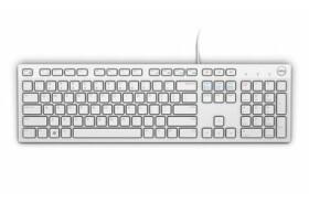 DELL KB-216 US bílá / Multimediální klávesnice / USB (580-ADGM)