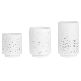 Räder Porcelánový svícen Winter Motifs – set 3 ks, bílá barva, porcelán
