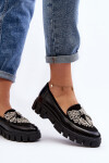 Lakované dámské mokasíny Laura Messi 2785 černé 40