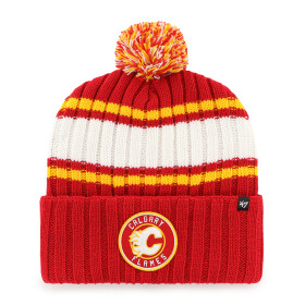 47 Brand Pánská zimní čepice Calgary Flames NHL Plateau ’47 Cuff Knit