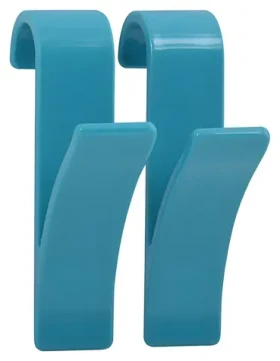 MSV závěsný háček na ručník na topný žebřík 2 ks modrý / plast