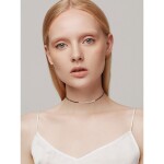 Choker náhrdelník Estrella, sladkovodní perla, spinel, Černá 35 cm + 5 cm (prodloužení)