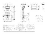GEBERIT - Kombifix Set předstěnové instalace, klozetu Gaia a sedátka softclose, tlačítko Sigma50, chrom/alpská bílá SANI15CA3126