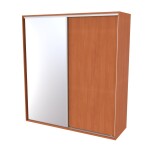 Nábytek Mikulík Skříň FLEXI 2 - dveře plné a zrcadlo ROZMĚR: (š/v/h) 200 x 240 x 65 cm